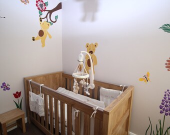 Child's Room Wall-Cards-Picture A5 A4 A3 A2 A1 A0  #TEDS014 Teddy Bear stencil 