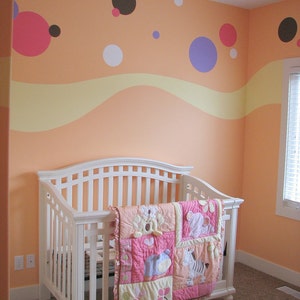 Polka Dot Wall Mural Stencil Kit for Girls or Baby Room stl1015 image 6