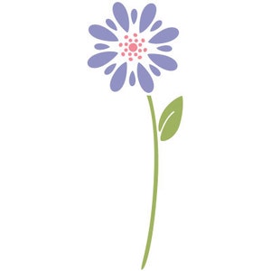 Flower Stencil for Painting Girls Room Wall Mural SKU106-istencil image 1