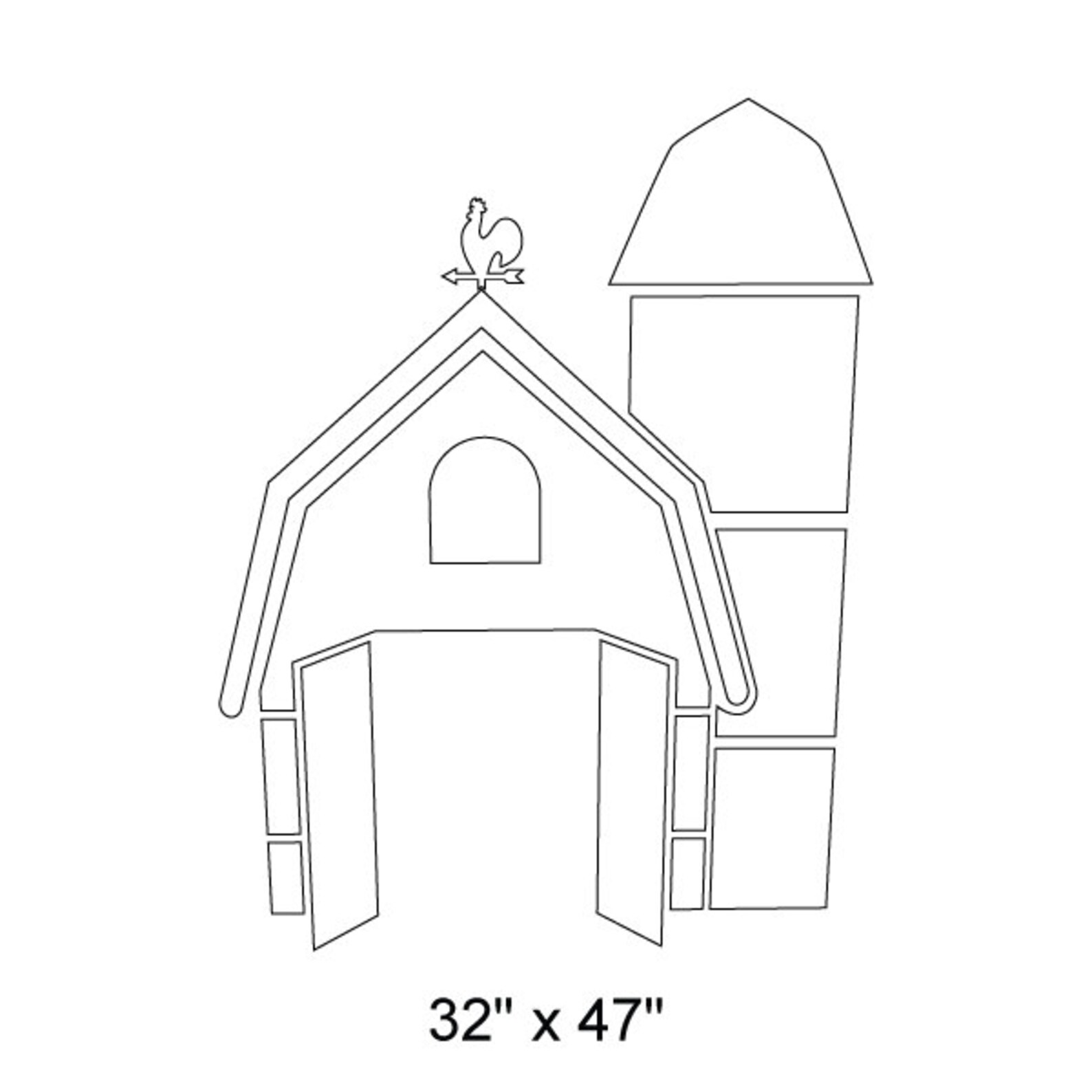 Barn Wall Stencil for Painting Kids or Baby Room Mural Etsy