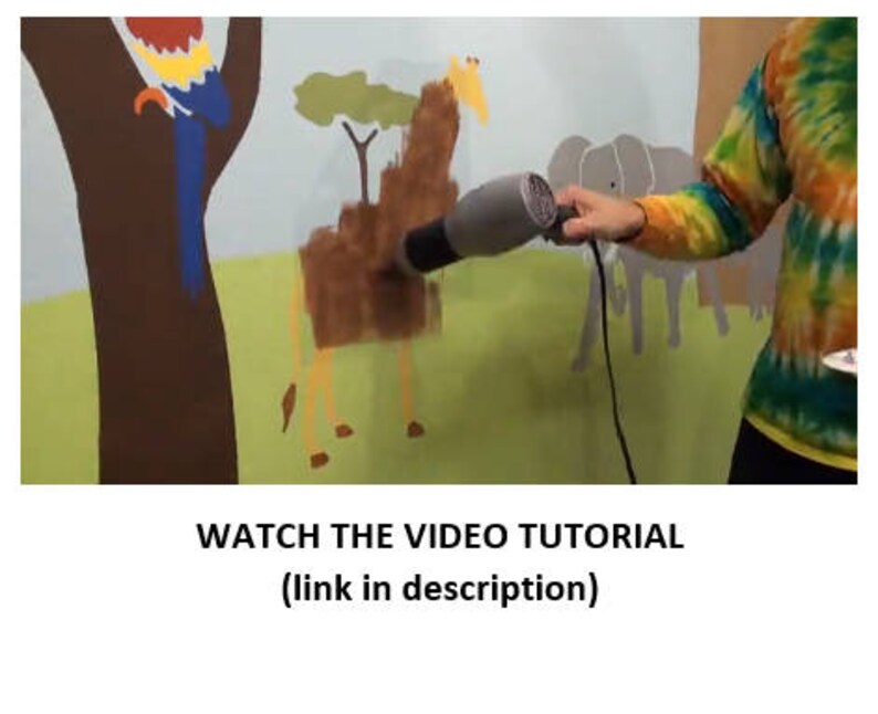 Jungle Wall Mural Stencil Kit for Baby Nursery Wall Mural Etsy