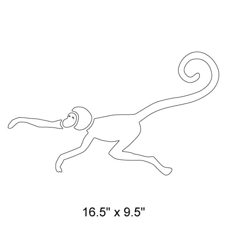 Monkey Wall Stencil for Painting Kids or Baby Room Mural - Etsy