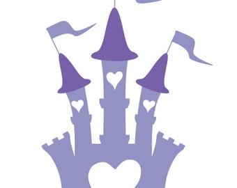 Princess Castle Wall Stencil for Painting Kids or Baby Room Mural (SKU426-istencil)