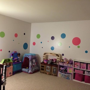 Polka Dot Wall Mural Stencil Kit for Girls or Baby Room stl1015 image 10