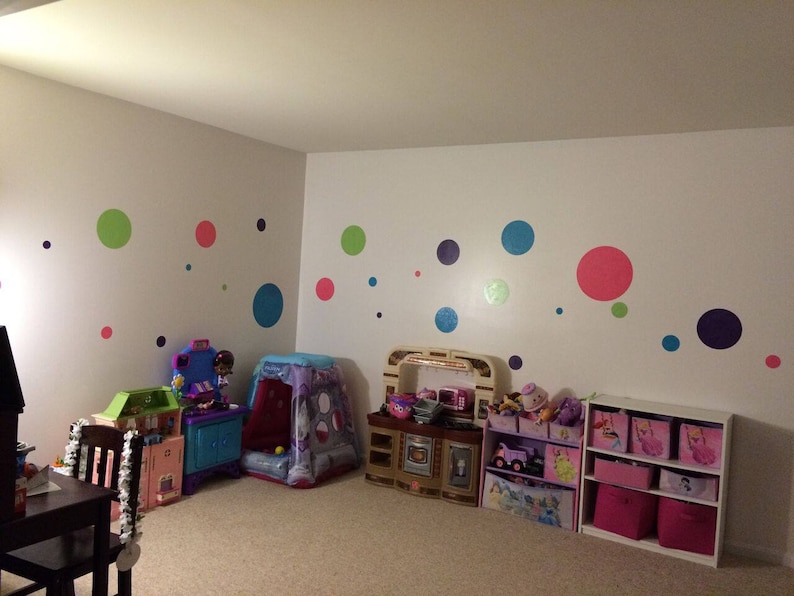 Polka Dot Wall Mural Stencil Kit for Girls or Baby Room stl1015 image 10