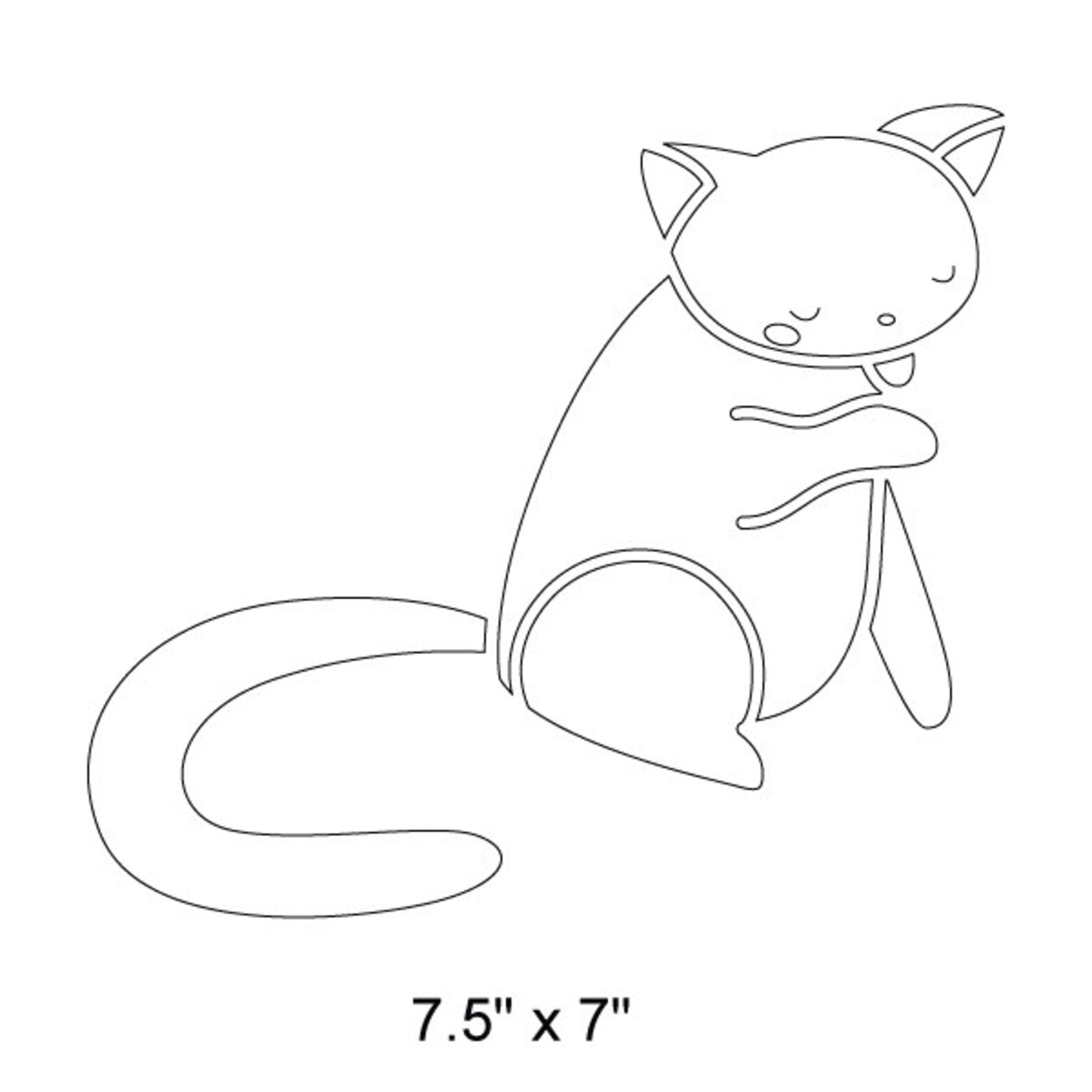 Cat Wall Stencil for Painting Kids or Baby Room Mural Etsy