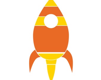 Rocket Ship Stencil for Painting Kids or Baby Room Mural (SKU234-istencil)