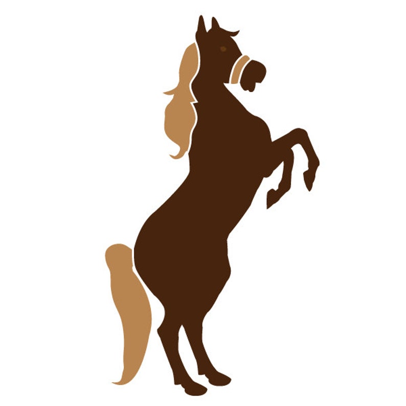Horse Wall Stencil for Painting Kids or Baby Room Mural Etsy