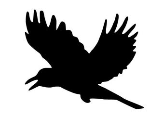 Crow Wall Stencil for Painting Kids or Baby Room Mural   (SKU197-istencil)