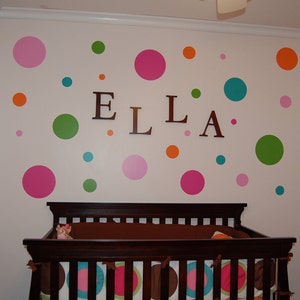 Polka Dot Wall Mural Stencil Kit for Girls or Baby Room stl1015 image 4