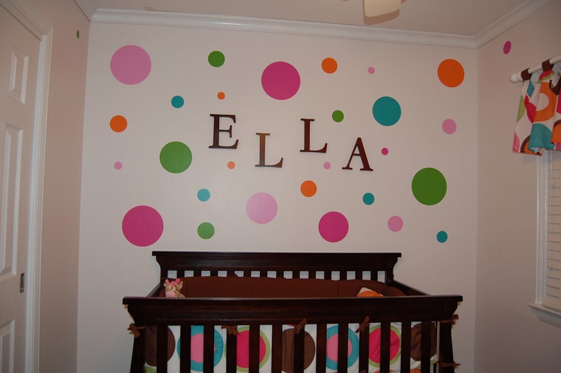 Polka Dot Wall Mural Stencil Kit for Girls or Baby Room stl1015 image 4
