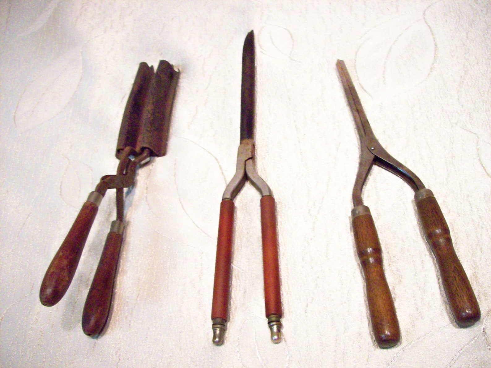 Lot of 3 Vintage hair curling irons 1940's metal ethnic Etsy