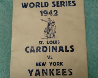 St Louis Cardinals vs New York Yankees 1942 World Series Score Card magazine collectible baseball score card baseball collector gift