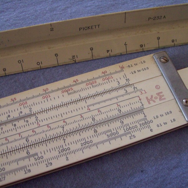 Regla Vintage set regla de diapositiva mecánica alrededor de 1960