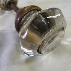 Door knob vintage glass and metal shabby chic design art create old antique