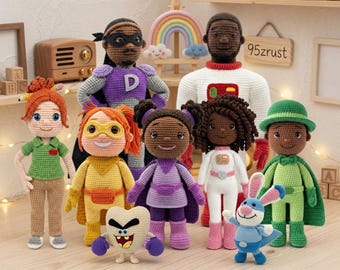 Hey AJ Crochet Doll, Martellus Bennett Inspired Plushie, AJ Amigurumi Toy, Handmade Crochet Superhero Doll , African American Crochet Doll