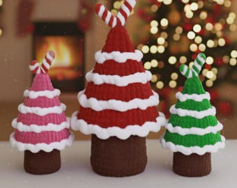 Christmas Tree Crochet Pattern, Christmas Tree Amigurum, Elegant Amigurumi Xmas Decor, Tabletop Crochet Christmas Tree, DIY Holiday Decor