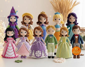 Sofia The First Crochet Doll, Disney Princess Amigurumi Figure, Movie Character Plush, Handmade Fiber Art, Soft Crochet Plush