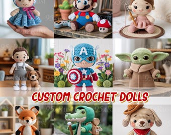 Personalized Amigurumi Look Alike Doll, Handmade Crochet Doll, Custom Amigurumi Toy, Personalized Gift for Kids, Anniversary Gift Doll