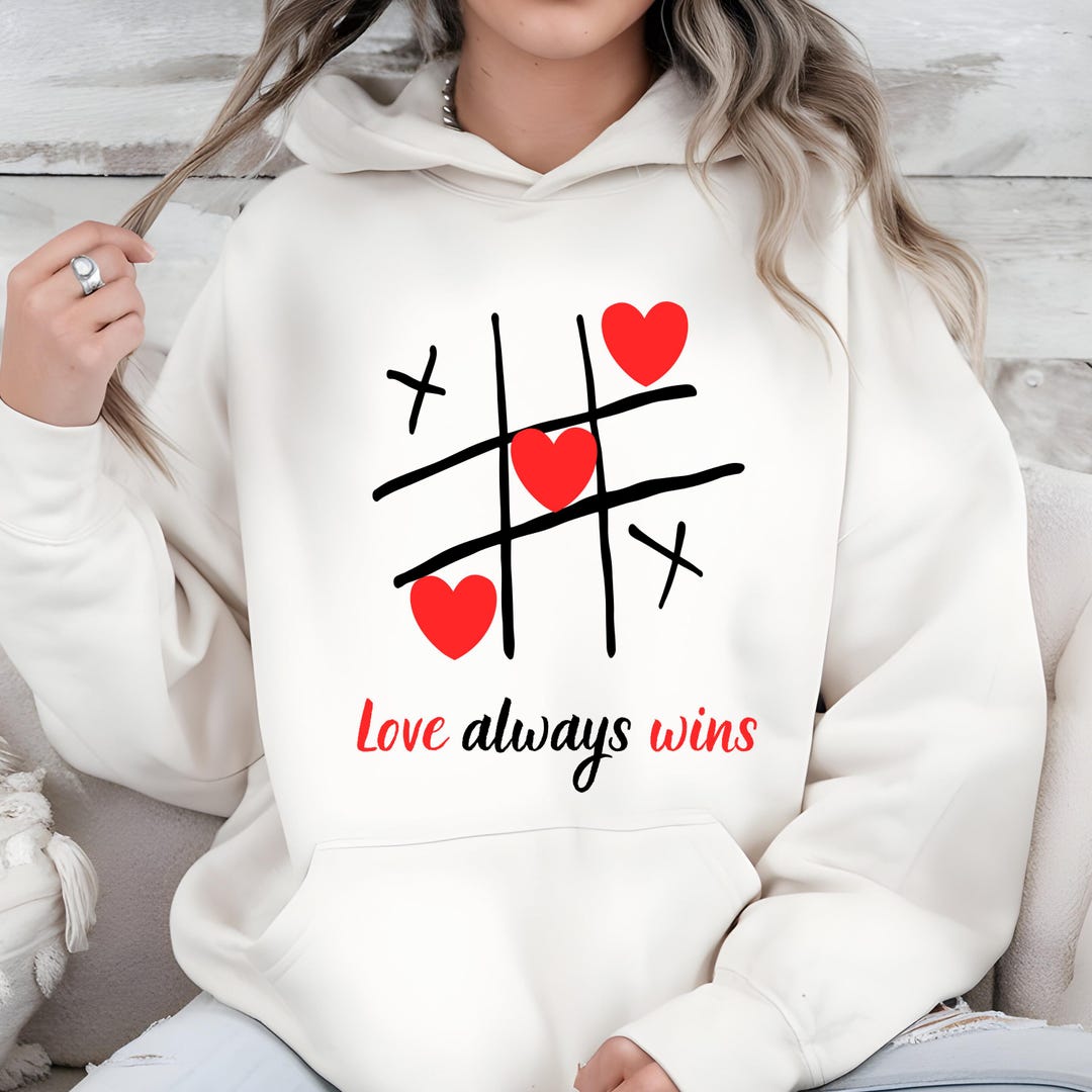 Love Always Wins PNG – Tic Tac Toe With Hearts, Valentine’s Day Design ...