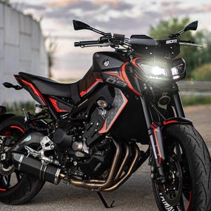 Yamaha mt 09 'DARK SIDE' グラフィックキット – カスタムデカールビニールステッカー / オートバイ用ステッカー / バイク用ステッカー / バイク用ステッカー / バイク用ステッカー /