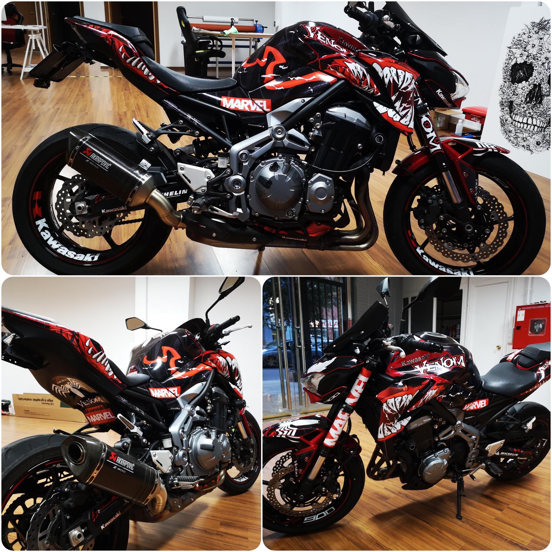 KAWASAKI Z900 'VENOM' Graphics Kit – Custom Decals Vinyl Stickers