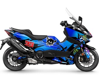 Yamaha TMAX 560 'FLOW' Graphics Kit – Custom Decals Vinyl Stickers | Motorrad Aufkleber | Adesivi Moto | Kit Adhesivos Moto | Kit Deco |