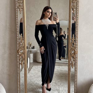 Indowestern Black Cocktail Dress