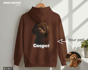 Custom dog sweatshirt or hoodie personalized with your pet photo and name