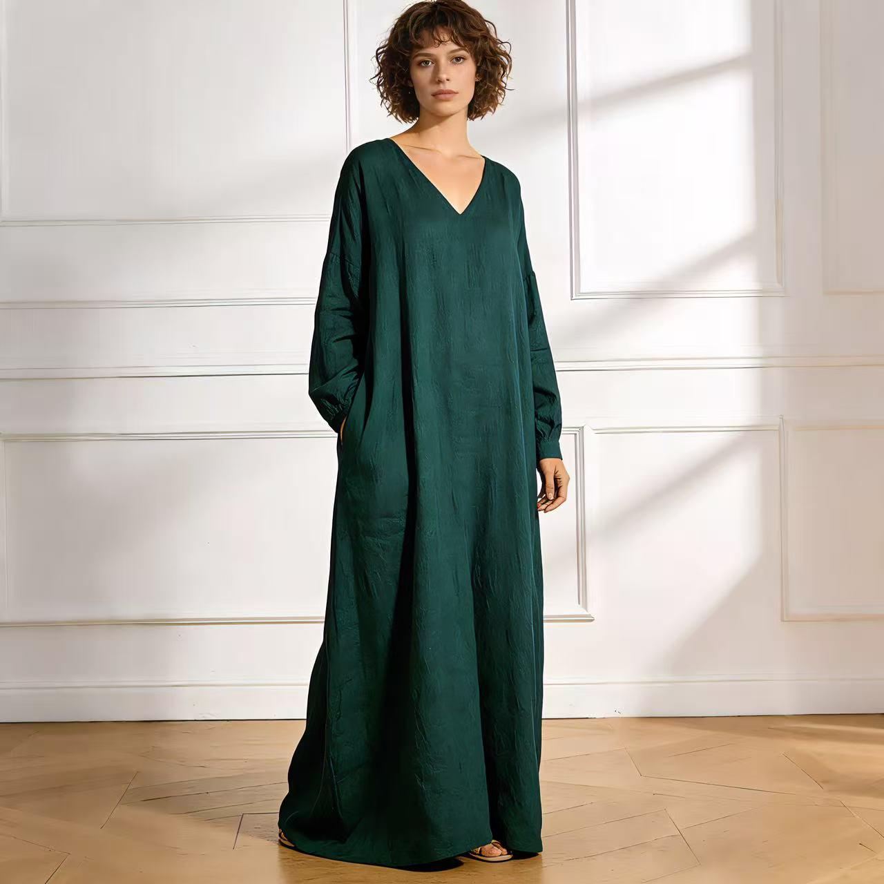 Long Sleeve Maxi Dress Green - Etsy