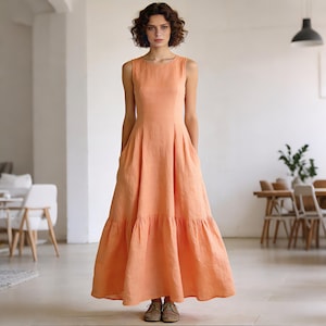 peach and grey combination dress 1006-B PEACH AND GREY NAIRRA BY NAKKASHI PARTY WEAR SUIT