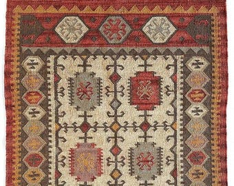 Jute Wool Rug, Kilim Rug, Oriental Rug, Handmade Wool Jute Kilim Rug, Turkish Area Rug, Traditional Indian Kilim Dhurrie Rug, 8x10 , 9x12 Ft