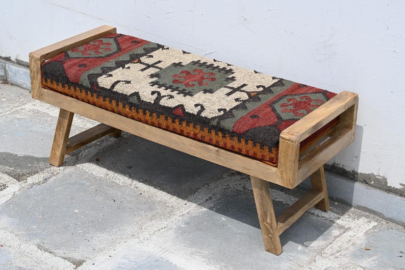 Kilim Bench UK

Wool Jute Ottoman

Entryway Seating

End of Bed Bench

Boho Hallway Stool

Rustic Footstool

Tribal Home Decor

Handwoven Furniture

Farmhouse Bench

Mudroom Seating

Aztec Print Ottoman

Scandi Boho Style

Sustainable Wood Bench