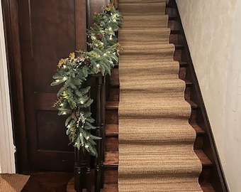 Handwoven Natural Stair Hemp Jute Runner Jute Runner For Stair, Hallway Vintage Home Livingroom Entryway Outdoor Decor