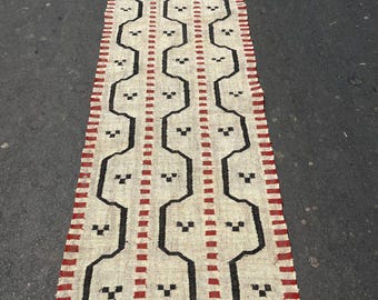 Handmade Kilim Runner Rug, Handwoven Wool Jute Runner For Kitchen, Long Hallway , Stair Decor, Bohemian Rug, Custom Size Runner