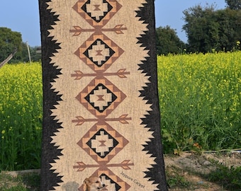 Handwoven Kilim Wool Jute Runner Rug, Multicolor ; Runner For Hallway, Stair , Wall Decor, Kilim Dhurrie Rug, Custom Size Runner