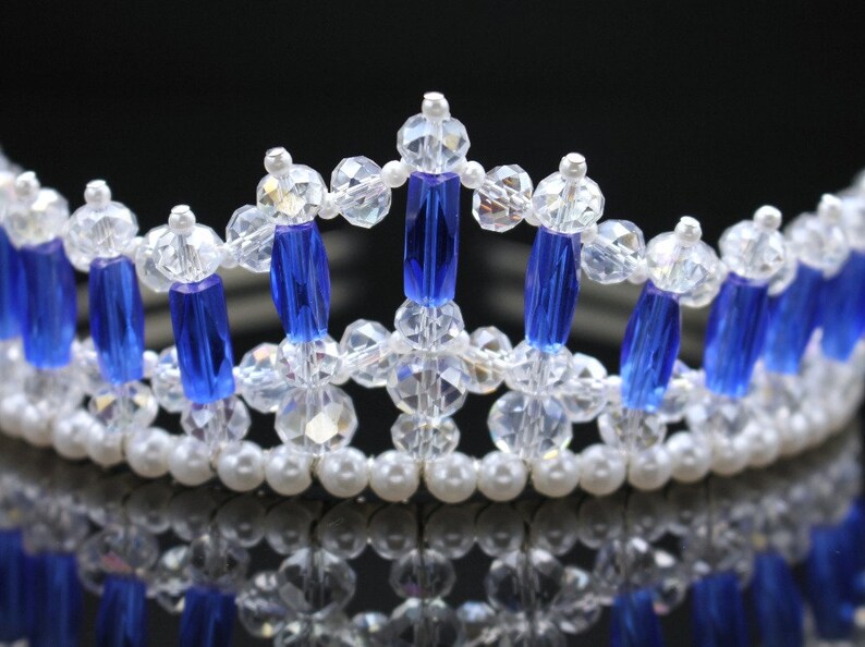 Dark Blue Regal Tiara Birthday Tiara Princess Tiara