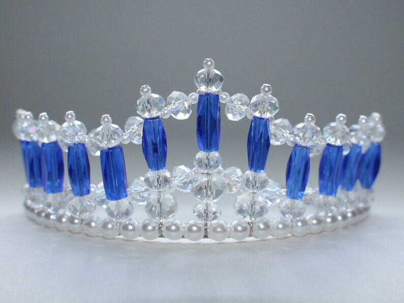 Dark Blue Regal Tiara Birthday Tiara Princess Tiara