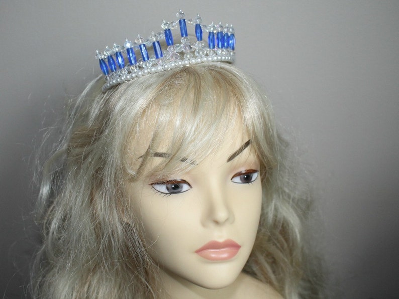 Dark Blue Regal Tiara Birthday Tiara Princess Tiara