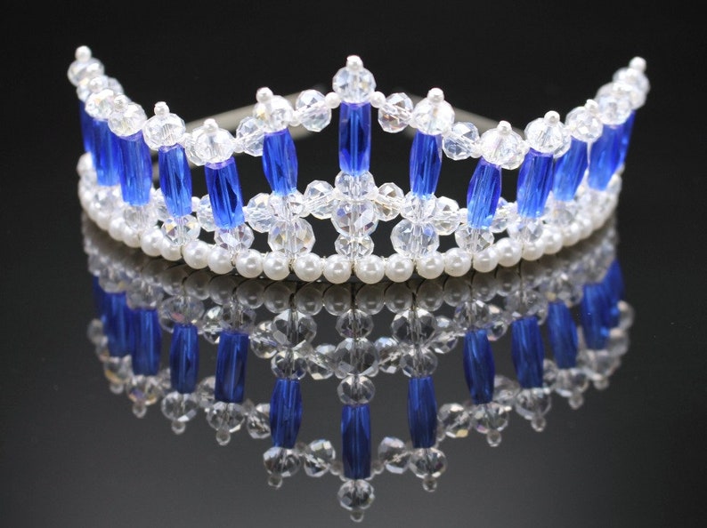 Dark Blue Regal Tiara Birthday Tiara Princess Tiara