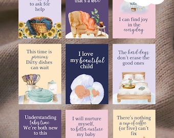 Postpartum Affirmation Cards For New Mums & Parents (Digital Download, 2 Sizes)