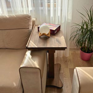 Handmade Walnut Laptop Table, Wooden Adjustable Height Laptop Desk, Portable & Foldable Laptop Stand , Work from home image 4