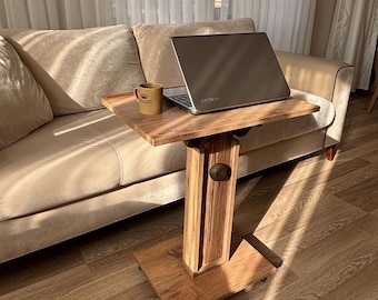 Handcrafted Personal multifunction Laptop Table, Portable & Foldable with Adjustable Height Laptop Desk, Gift for Mother's Day