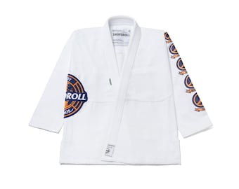 Kimono de Jiu Jitsu Shoyoroll Tangerine Competitor blanco con bolsa