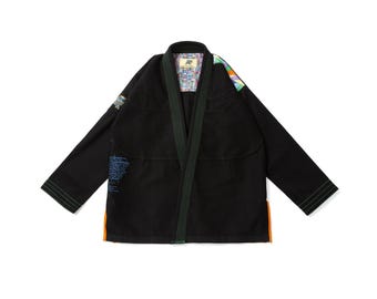 Albino and Preto Stained Glass Black BJJ Gi with Bag