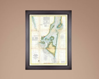 Antique Map Print: North Carolina Cape Fear River, Vintage Nautical Chart