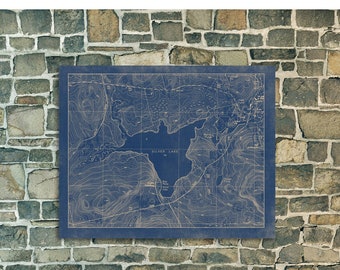 Silver Lake Maine Chart Print: Lee County Map Art