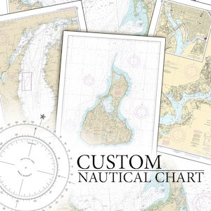 CUSTOM ANY Seekarte oder Karte jedem Bereich auf Photo Matte oder Leinwand Boot Segel Schiff Angeln See Diagramm Home Wand Schreibtisch Dekor Kostenloser Versand