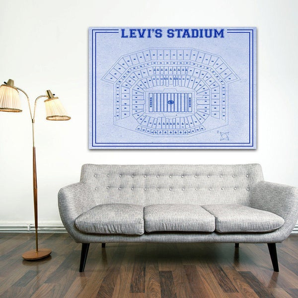 Print of Vintage Levi Stadium Seating Chart Seating Chart on Photo Paper, Matte paper or Canvas