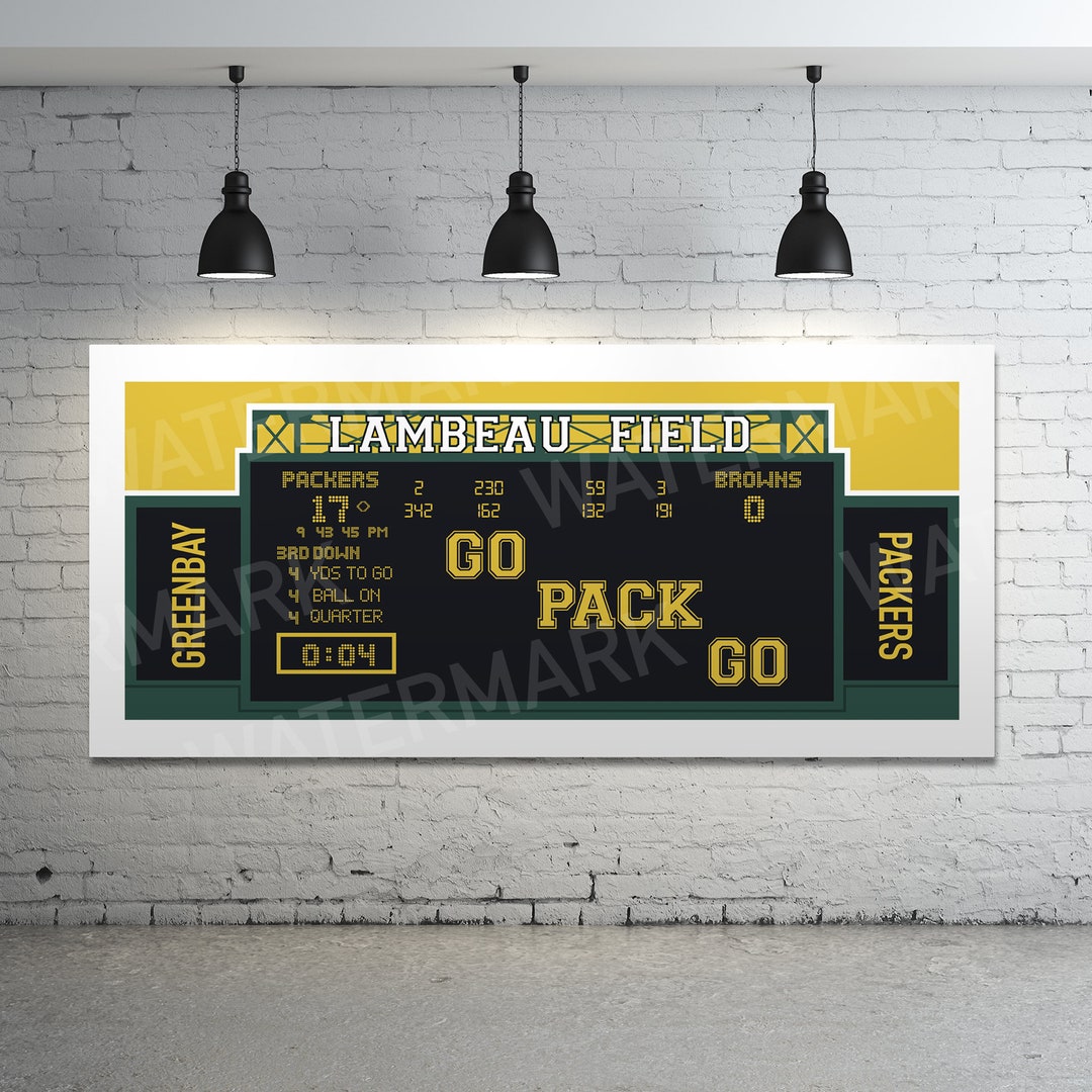 Custom Lambeau Field Scoreboard. Perfect for First Games Etsy